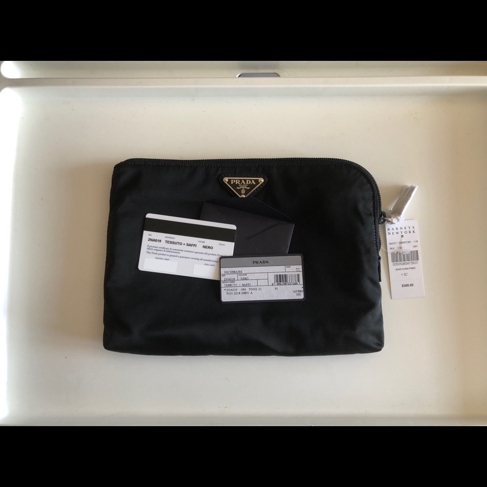 Authentic Prada Nylon Zip Pouch